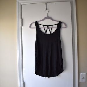 Hollister soft black tank top strappy back